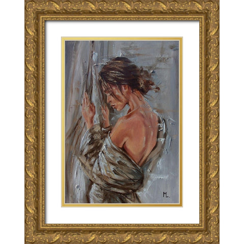 Ready? Gold Ornate Wood Framed Art Print with Double Matting by Luniak, Monika