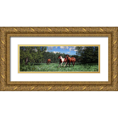 In the Summer Gold Ornate Wood Framed Art Print with Double Matting by Adamov, Alexey