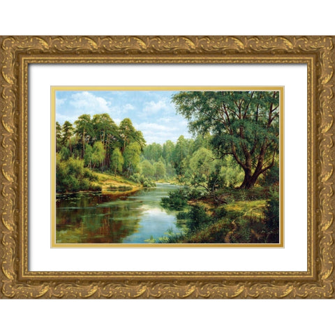 Russian Landscapes I Gold Ornate Wood Framed Art Print with Double Matting by Davutov, Ilfat