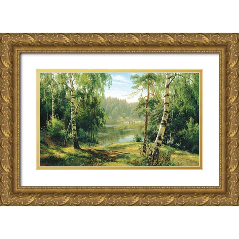 Russian Landscapes I Gold Ornate Wood Framed Art Print with Double Matting by Priscepa, Igor