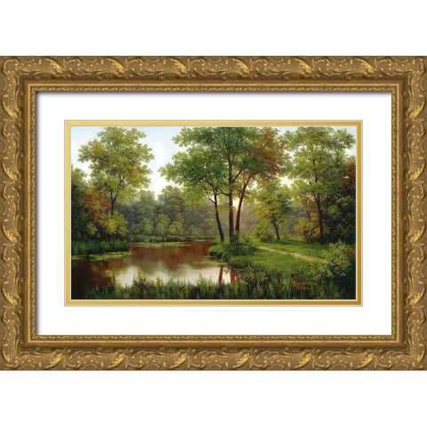 Russian Landscapes I Gold Ornate Wood Framed Art Print with Double Matting by Babicev, Vjaceslav