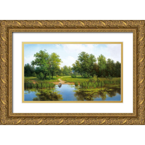 Russian Landscapes I Gold Ornate Wood Framed Art Print with Double Matting by Babicev, Vjaceslav