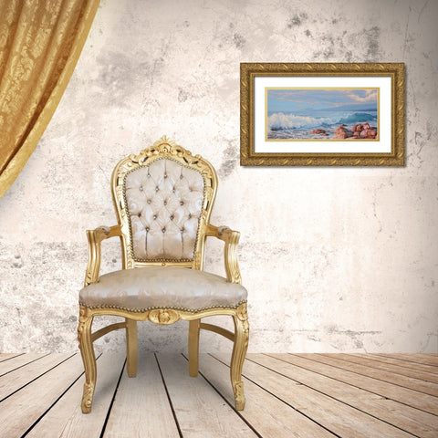 Big Wave Gold Ornate Wood Framed Art Print with Double Matting by Adamov, Alexey