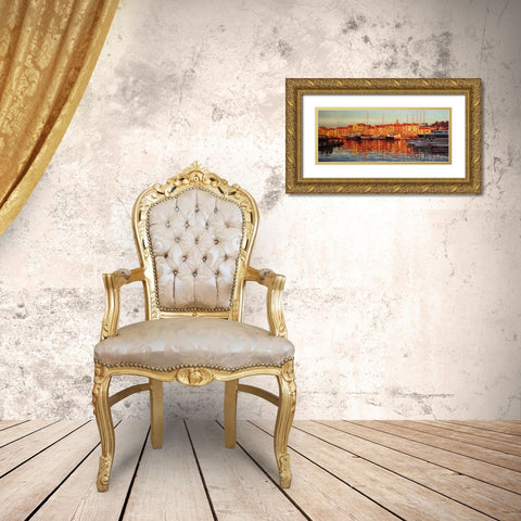 Rays by Sunset Gold Ornate Wood Framed Art Print with Double Matting by Adamov, Alexey