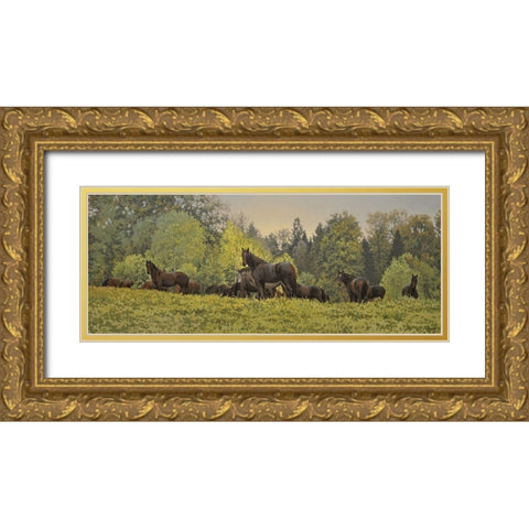 September Gold Ornate Wood Framed Art Print with Double Matting by Adamov, Alexey