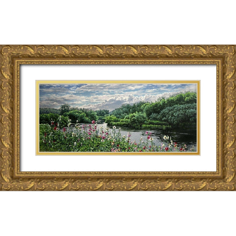 After the Rain Gold Ornate Wood Framed Art Print with Double Matting by Adamov, Alexey