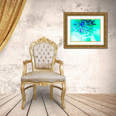 Green Bulbs Gold Ornate Wood Framed Art Print with Double Matting by Grayscale