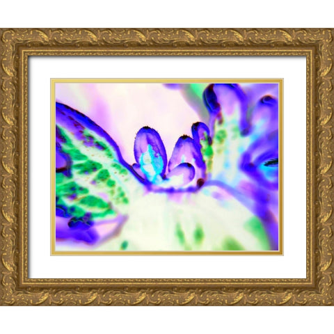 Biologic II Gold Ornate Wood Framed Art Print with Double Matting by Grayscale