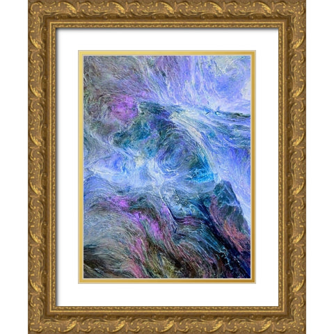 Lava Storm I Gold Ornate Wood Framed Art Print with Double Matting by Grayscale