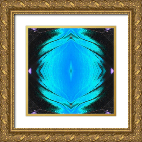 Butterfly Eye II Gold Ornate Wood Framed Art Print with Double Matting by Grayscale
