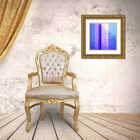 BioStripes I Gold Ornate Wood Framed Art Print with Double Matting by Grayscale