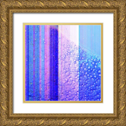 BioStripes I Gold Ornate Wood Framed Art Print with Double Matting by Grayscale