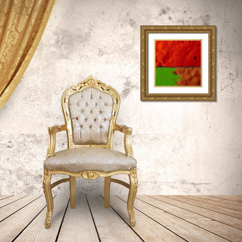Texture Block I Gold Ornate Wood Framed Art Print with Double Matting by Grayscale