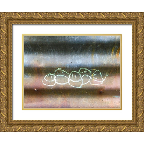 Emoji Faces I Gold Ornate Wood Framed Art Print with Double Matting by Grayscale