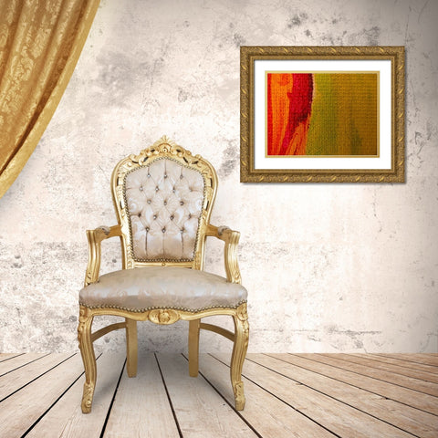 Canvas Closeup I Gold Ornate Wood Framed Art Print with Double Matting by Grayscale