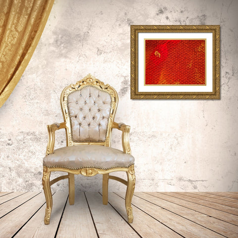 Canvas Closeup III Gold Ornate Wood Framed Art Print with Double Matting by Grayscale