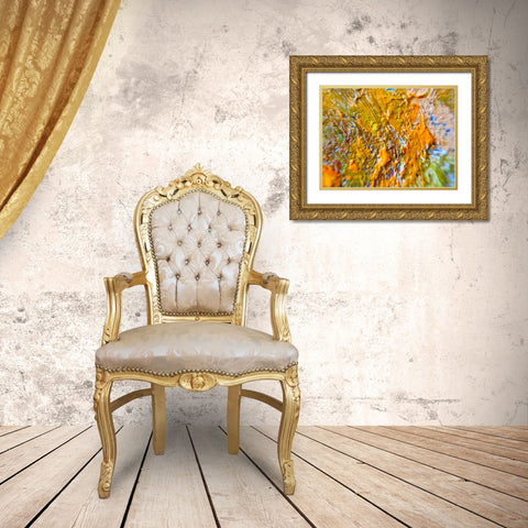 Paint Closeup I Gold Ornate Wood Framed Art Print with Double Matting by Grayscale