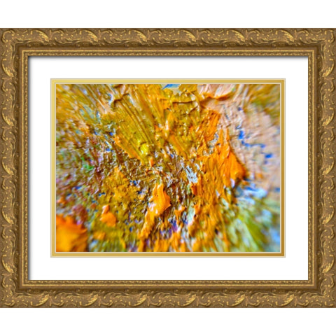 Paint Closeup I Gold Ornate Wood Framed Art Print with Double Matting by Grayscale