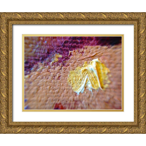 Paint Closeup II Gold Ornate Wood Framed Art Print with Double Matting by Grayscale