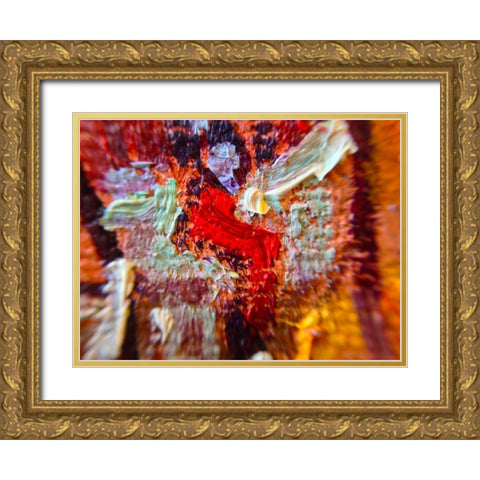 Paint Closeup IV Gold Ornate Wood Framed Art Print with Double Matting by Grayscale