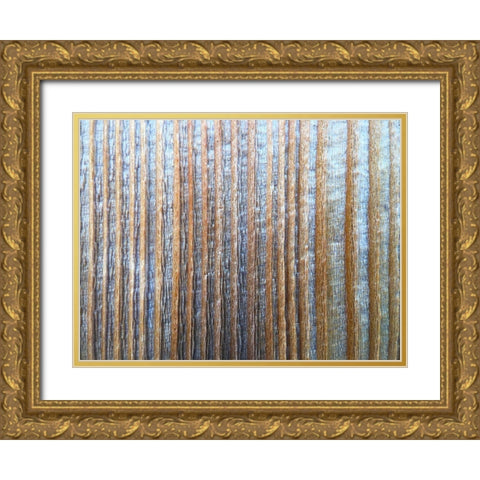Bark Stripes I Gold Ornate Wood Framed Art Print with Double Matting by Grayscale