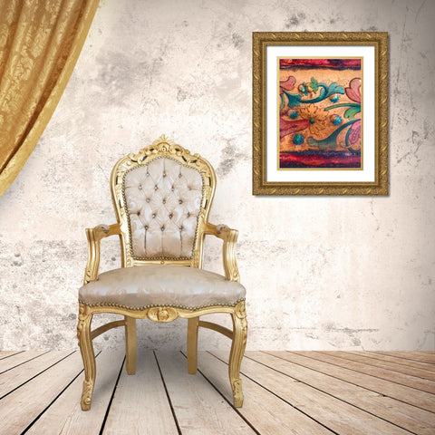 Cabinet Detail I Gold Ornate Wood Framed Art Print with Double Matting by Grayscale