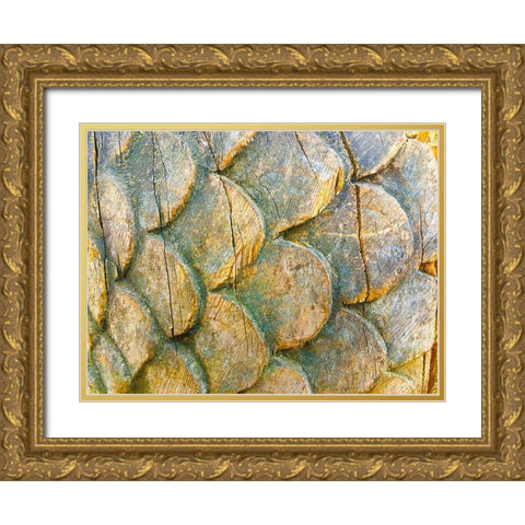 Wooden Scales I Gold Ornate Wood Framed Art Print with Double Matting by Grayscale