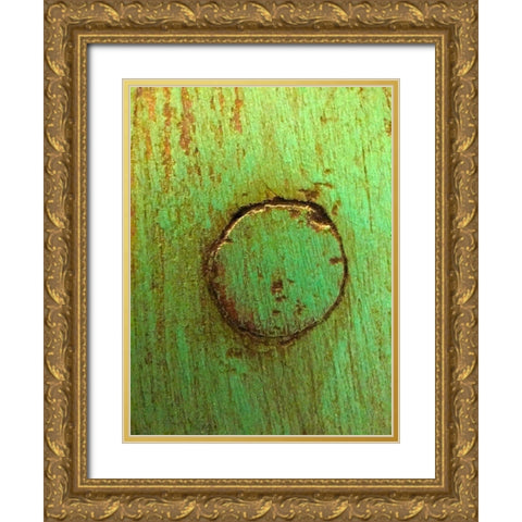 Painted Wood Panel IV Gold Ornate Wood Framed Art Print with Double Matting by Grayscale