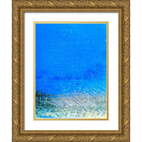 Painted Steel Panel I Gold Ornate Wood Framed Art Print with Double Matting by Grayscale