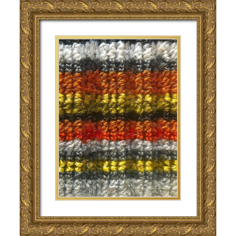 Fabric VI Gold Ornate Wood Framed Art Print with Double Matting by Grayscale