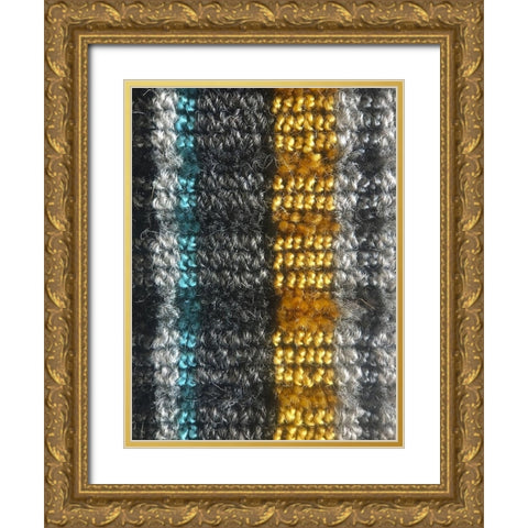 Fabric VII Gold Ornate Wood Framed Art Print with Double Matting by Grayscale