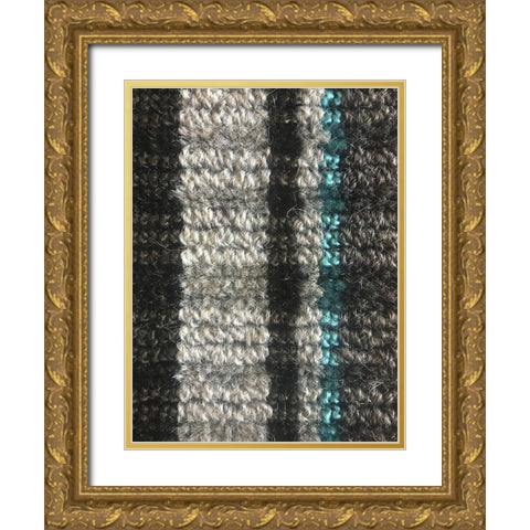 Fabric VIII Gold Ornate Wood Framed Art Print with Double Matting by Grayscale