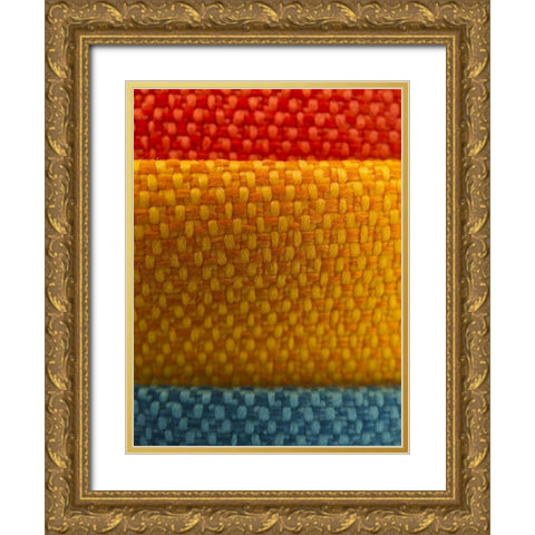Fabric IX Gold Ornate Wood Framed Art Print with Double Matting by Grayscale