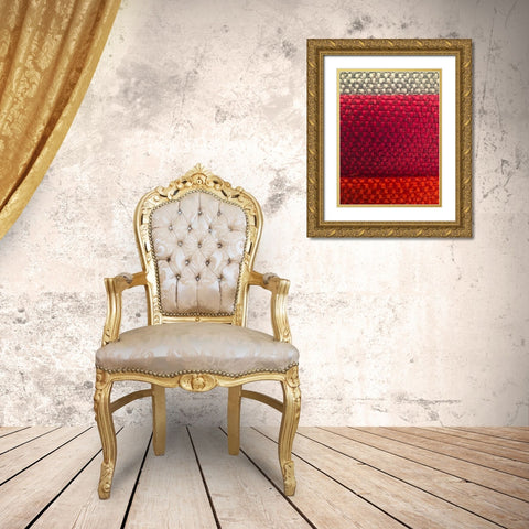 Fabric X Gold Ornate Wood Framed Art Print with Double Matting by Grayscale