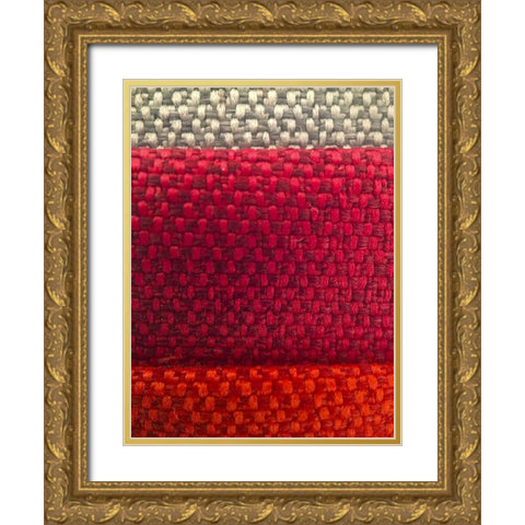 Fabric X Gold Ornate Wood Framed Art Print with Double Matting by Grayscale