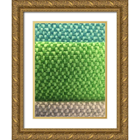 Fabric XI Gold Ornate Wood Framed Art Print with Double Matting by Grayscale