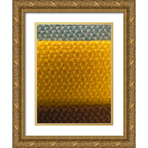 Fabric XII Gold Ornate Wood Framed Art Print with Double Matting by Grayscale