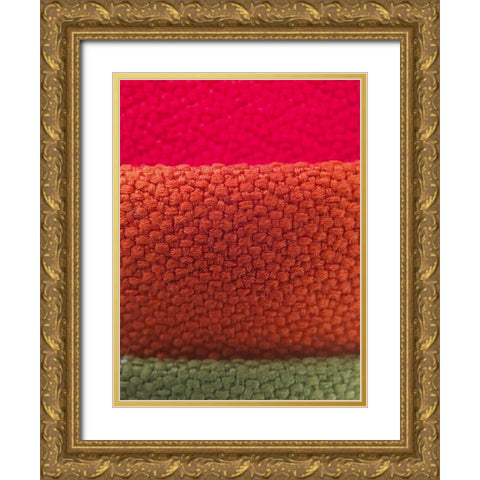 Fabric XIV Gold Ornate Wood Framed Art Print with Double Matting by Grayscale