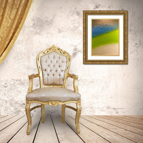 Paint Closeup XII Gold Ornate Wood Framed Art Print with Double Matting by Grayscale