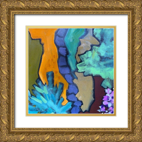 Black Outlines II Gold Ornate Wood Framed Art Print with Double Matting by Grayscale