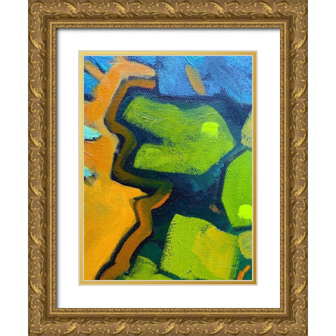 Black Outlines III Gold Ornate Wood Framed Art Print with Double Matting by Grayscale