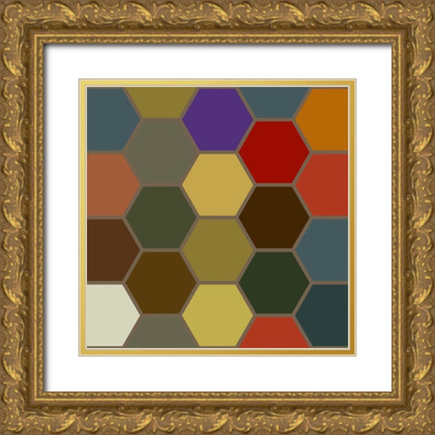 Bright Hive II Gold Ornate Wood Framed Art Print with Double Matting by Grayscale