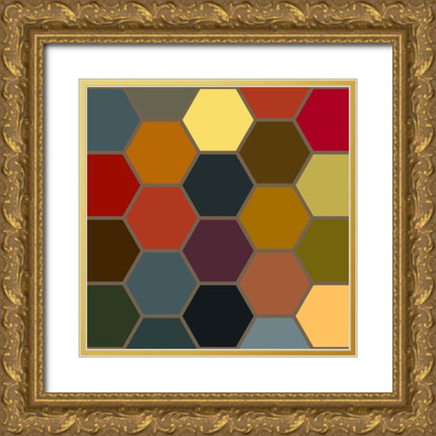 Bright Hive III Gold Ornate Wood Framed Art Print with Double Matting by Grayscale
