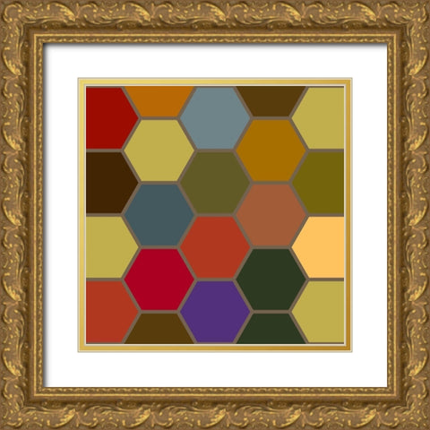 Bright Hive VI Gold Ornate Wood Framed Art Print with Double Matting by Grayscale