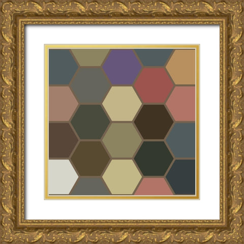 Soft Hive II Gold Ornate Wood Framed Art Print with Double Matting by Grayscale