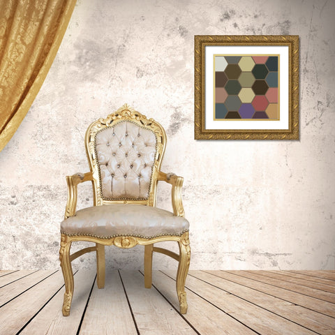 Soft Hive X Gold Ornate Wood Framed Art Print with Double Matting by Grayscale