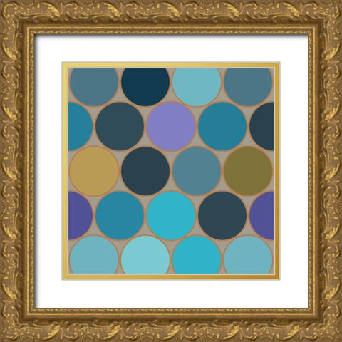 Cool Circles III Gold Ornate Wood Framed Art Print with Double Matting by Grayscale