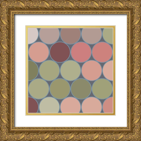 Soft Circles II Gold Ornate Wood Framed Art Print with Double Matting by Grayscale