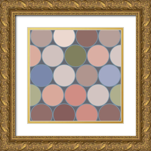 Soft Circles III Gold Ornate Wood Framed Art Print with Double Matting by Grayscale