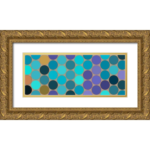 Cool Circles VI Gold Ornate Wood Framed Art Print with Double Matting by Grayscale